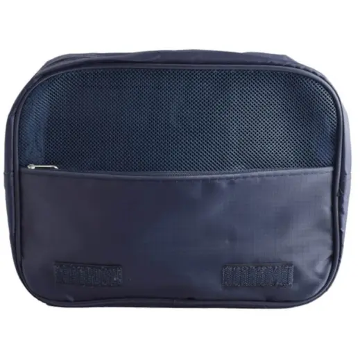 Velcro Hanging Toiletry Bag Dark Blue Front